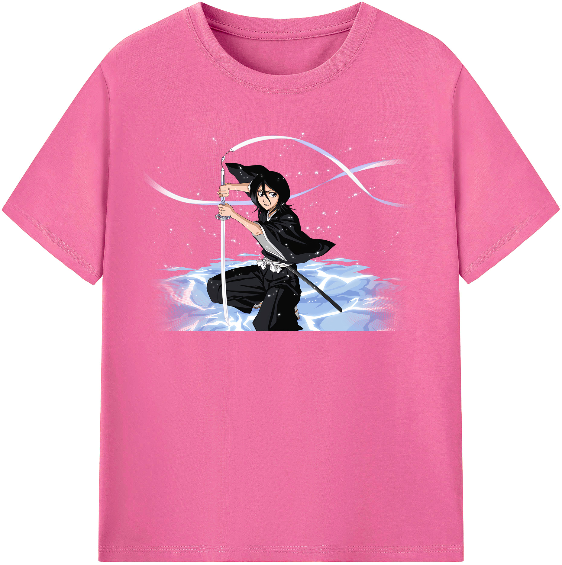 （画像用） ブリーチ 朽木ルキア BLEACH Kuchiki Rukia レディースカジュアルプリントTシャツ（綿100％）